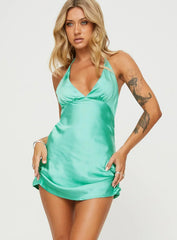 Maris Mini Dress Aqua