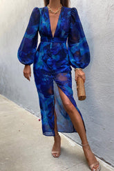 Karlita Midi Dress - Blue