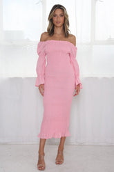 Grace Midi Dress - Pink