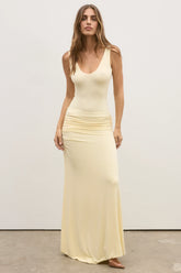Kalina Maxi Skirt - Lemon