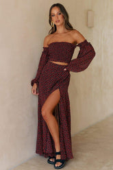 Hartley Crop - Black Floral
