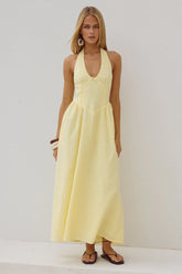 Limoni Midi Dress - Lemon