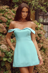 Ebony Mini Dress - Aqua
