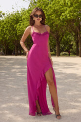 Jionni Ruffle Maxi Dress - Berry