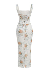 Floral Corset Fitted Dress