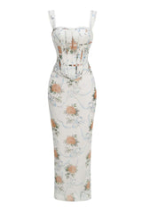 Floral Corset Fitted Dress