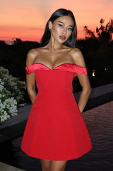 Ebony Mini Dress - Red