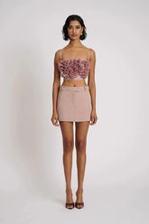 Emerson Skirt - Blush Pinstripe