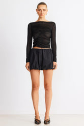 Freja Bubble Skirt - Black