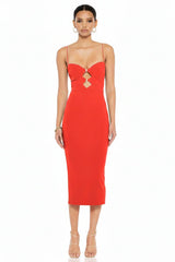 Nookie Muse Midi Dress - Cherry