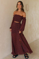 Hartley Maxi Skirt - Black Floral