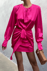 Hallie Mini Dress - Fuchsia