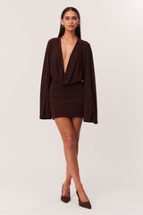 Yolanda Mini Dress - Chocolate