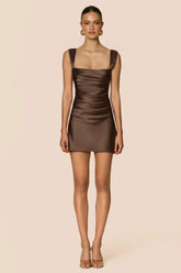 Nookie Dream Mini Dress - Chocolate