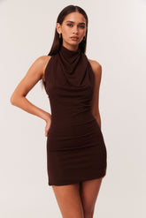 Sonia Mini Dress - Chocolate