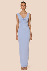 Nookie Crush Drape Maxi Dress - Lavendar