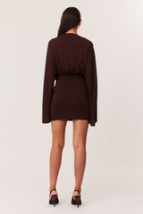 Yolanda Mini Dress - Chocolate