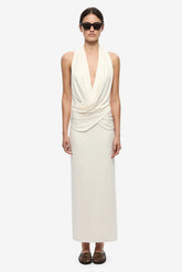 Misha Cabana Cupro Dress - Ivory