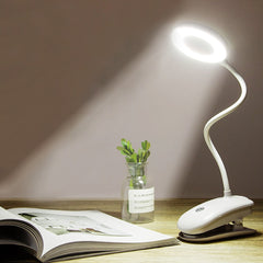 Portable LED Desk Lamp Touch On/Off Switch Eye Protection Clip Table Light 3 Modes Dimmable USB Rechargeable Desk Lights