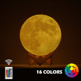 New Dropship 3D Print Moon Lamp Colorful Change Touch Usb Led Night Light Home Decor Creative Gift