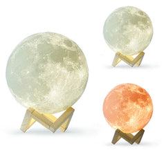 New Dropship 3D Print Moon Lamp Colorful Change Touch Usb Led Night Light Home Decor Creative Gift