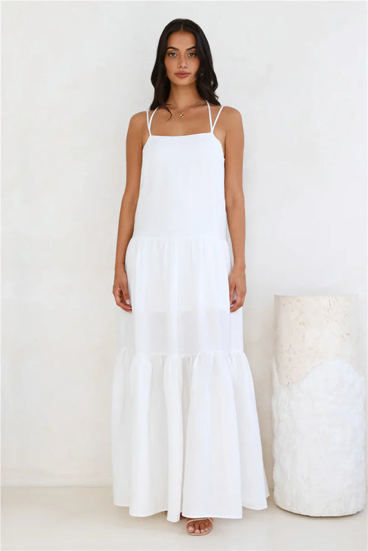 Diamond Affair Maxi Dress White