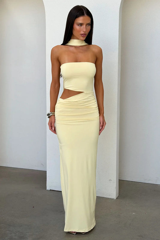 Forbes Strapless Maxi Dress - Yellow