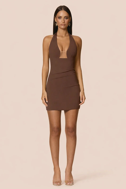 Nookie Demi Mini Dress - Mocha
