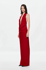 Misha Vanessa Jersey Maxi Dress - Cherry