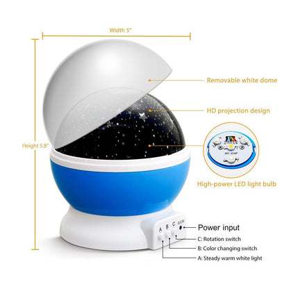123😀Halloween LED Light Up Toys Projector Moon Novelty Toys Glow In The Dark Toys Decorative Children Room For Kids Sleeping Gift