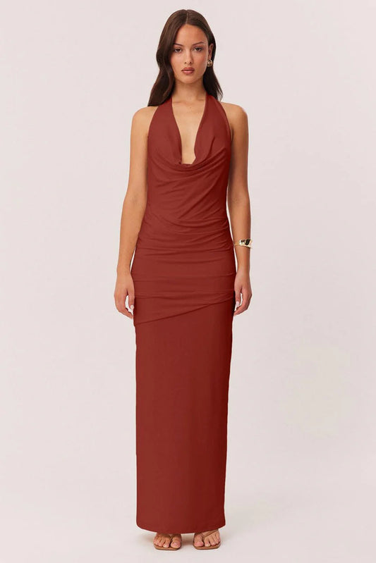 Anita Maxi Dress - Rust