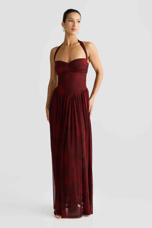 Flora Dress - Marble Print