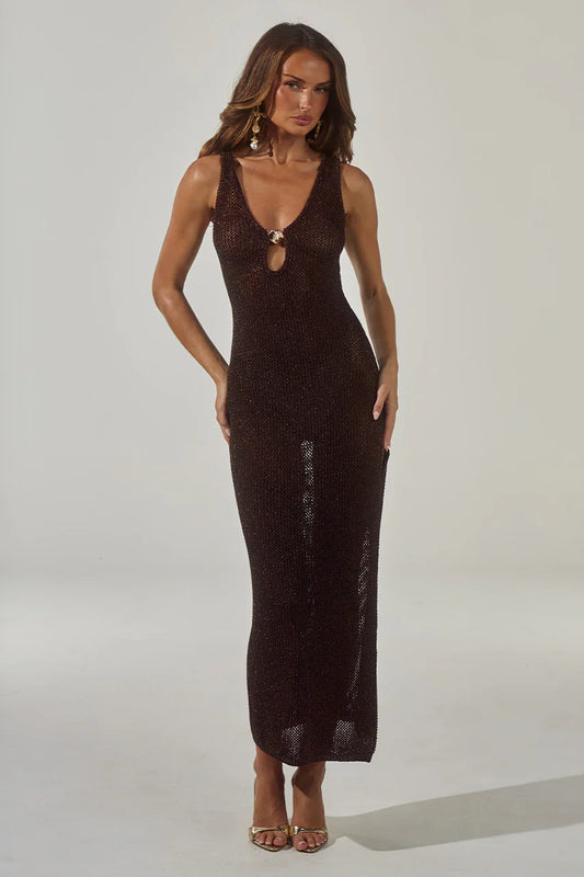Ariya Maxi Dress - Chocolate