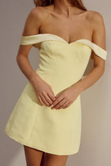 Ebony Mini Dress - Lemon