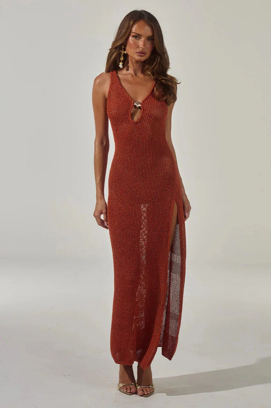Ariya Maxi Dress - Rust