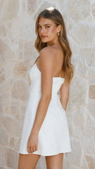 Lana Strapless Mini Dress - White