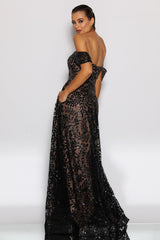 Gemma Gown - Black/Nude