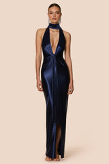 Nookie Mirabella Plunge Gown - Dark Navy