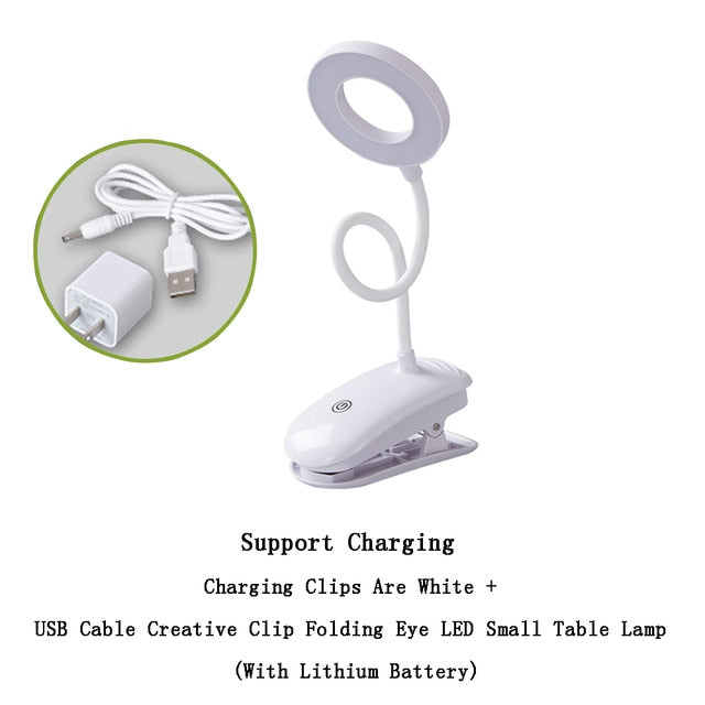 IVYSHION USB Rechargeable LED Desks Table Lamp Adjustable  Reading Light Touch Switch Desk Lamps 3 Modes Desk Lamps