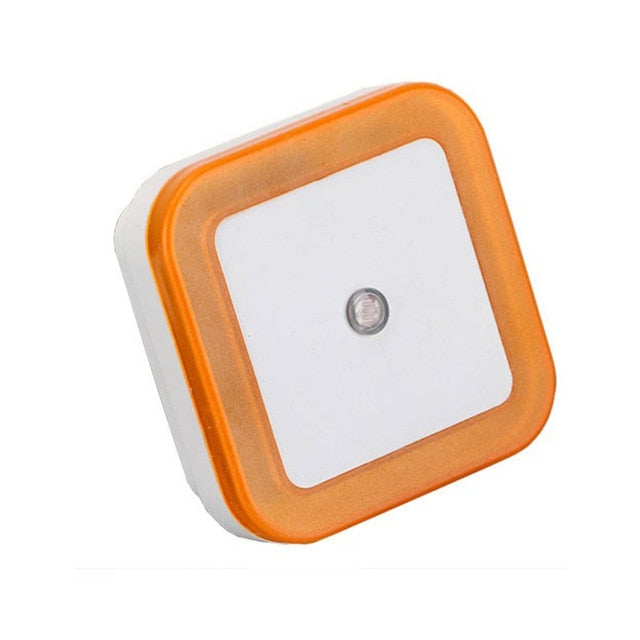 Light Sensor AUTO Control Mini Night Light EU US Plug Novelty Square Baby kids Bedroom lamp moon Romantic Colorful Lights bulbs